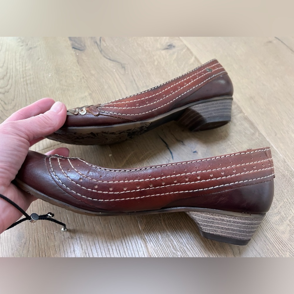 Pikolinos gorgeous brown leather low heeled women’s shoes in size 6.5 - Picture 9 of 15